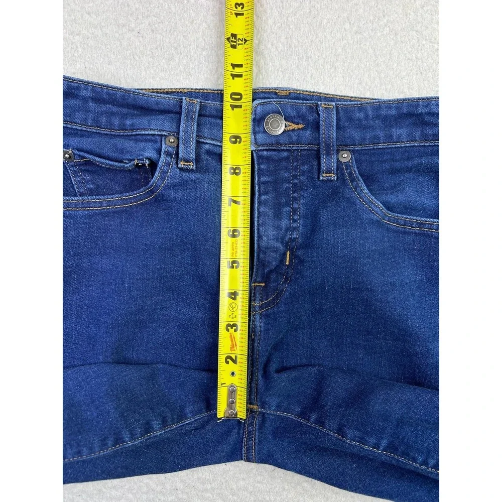 Lauren Ralph Lauren Skinny Jeans Womens 4P Blue Dark Wash Mid Rise Stretch Denim